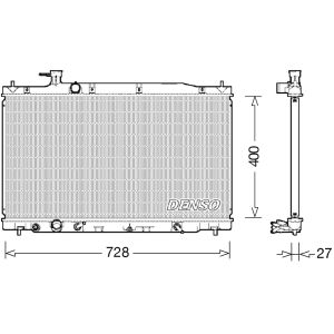 Radiador de motor DENSO DRM40033