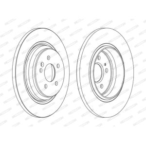 Bremsscheiben FERODO DDF1099C hinten, voll, 2 Stück