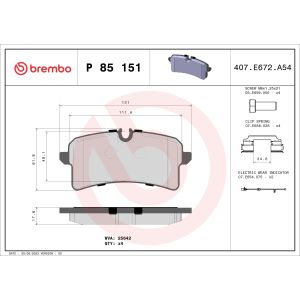 Levyjarrun jarrupalasarja BREMBO P 85 151