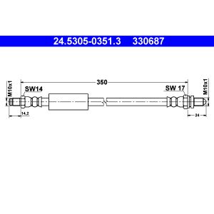 Bremsschlauch ATE 24.5305-0351.3