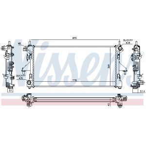 Radiator, motorkoeling NISSENS 63566