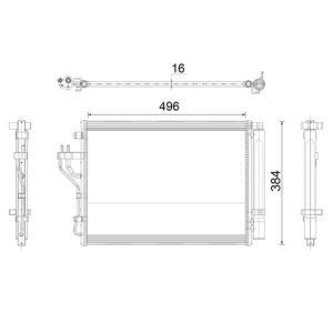 A/C-kondensor MAHLE AC 43 000P