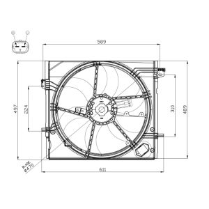 Ventilateur, refroidissement du moteur NRF 47897