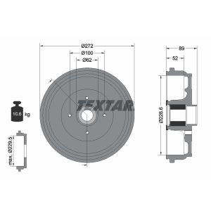 Bremstrommel TEXTAR 94038900