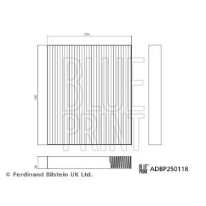 Innenraumfilter BLUE PRINT ADBP250118