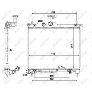 Radiator, motorkoeling NRF 58425