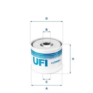 Brandstoffilter UFI 24.360.01