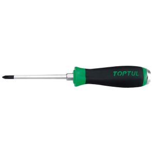 Tournevis cruciforme TOPTUL PH2, Longueur: 100mm, avec tige 6 pans