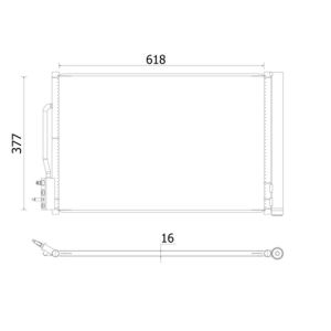 Condensador, ar condicionado BEHR MAHLE AC 955 000S