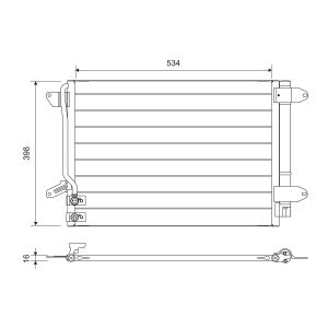 Condensator, airconditioning VALEO 822751