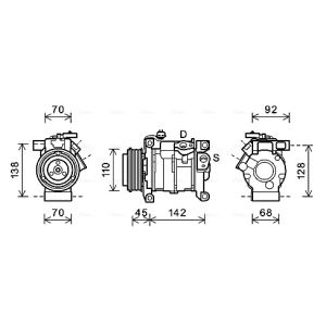 Compressor, ar condicionado AVA COOLING CRAK128