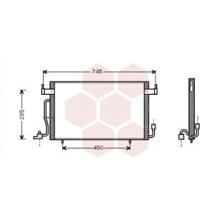 Condensator, airconditioning VAN WEZEL 09005141