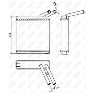Wärmetauscher, Innenraumheizung NRF 58581