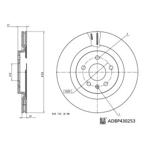 Disco de travão BLUE PRINT ADBP430253