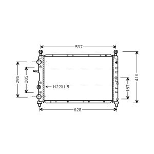 Motorradiateur  AVA COOLING FTA2066