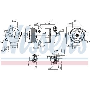 Compressor, ar condicionado NISSENS 890667