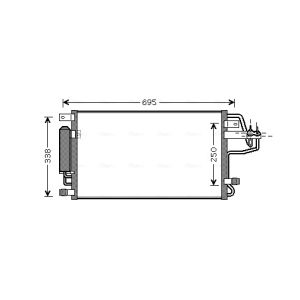 Condensador, sistema de ar condicionado AVA COOLING HY5156D AVA