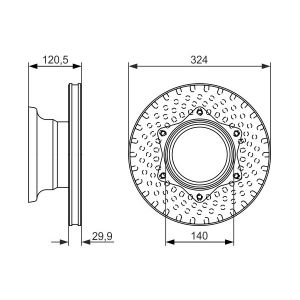 Disque de frein BOSCH 0 986 479 600, 1 Pièce