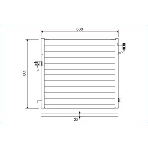 Condensator, airconditioning VALEO 822623