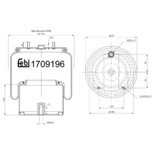 Soufflet à air, suspension pneumatique FEBI BILSTEIN 170919