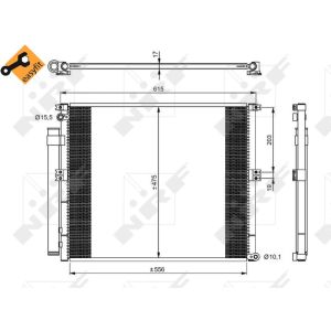 Condensor, airconditioning NRF 350050