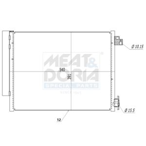 Condensator, airconditioning MEAT & DORIA 991264