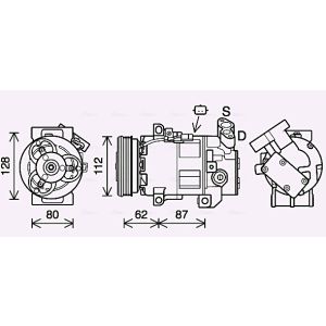 Compresor, aire acondicionado AVA COOLING DAAK015