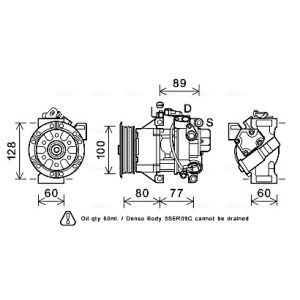 Compresor, aire acondicionado AVA COOLING TOK618
