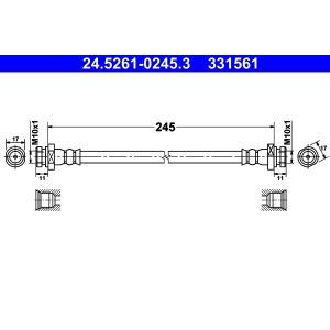 Flexible de frein ATE 24.5261-0245.3