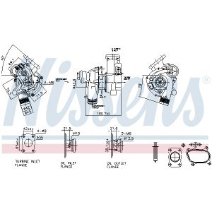 Turbocompresor, sobrealimentación NISSENS 93475