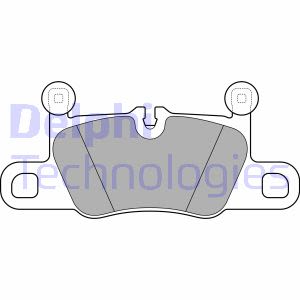 Set di pastiglie freno DELPHI LP3614, posteriore