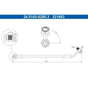 Bremsschlauch ATE 24.5143-0280.3