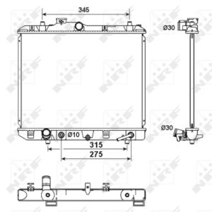 Radiator, motorkoeling NRF 53158