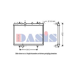 Arrefecedor do motor AKS DASIS 160105N