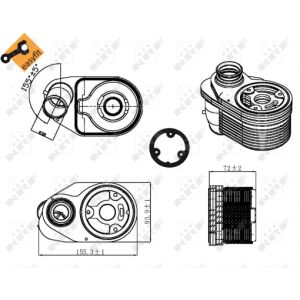 Radiatore olio, olio motore EASY FIT NRF 31324