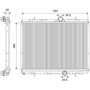 Radiateur moteur VALEO 701174