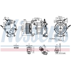 Compresor, aire acondicionado NISSENS 890589