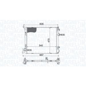 Arrefecedor do motor MAGNETI MARELLI 350213205800