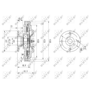 Koppeling, radiatorventilator NRF 49639