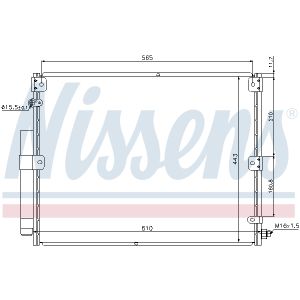 Condensatore, impianto di climatizzazione NISSENS 940375