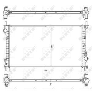 Radiador, refrigeración de motor EASY FIT NRF 54756