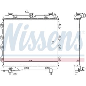 Radiator, motorkoeling NISSENS 61024