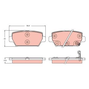 Bremsbelagsatz TRW GDB2435
