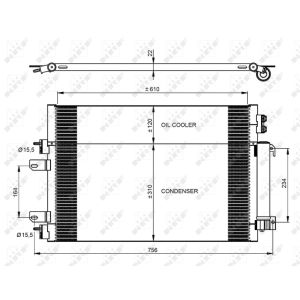 Condensator, airconditioning NRF 350086