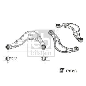 Draagarm, wielophanging FEBI BILSTEIN 178343 Achteras, links, rechts, achter