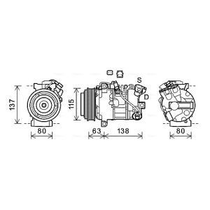 Compresor, aire acondicionado AVA COOLING RTK630