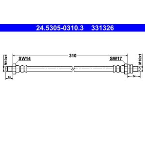 Flexible de frein ATE 24.5305-0310.3
