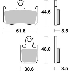 Bremsbelagsatz, ohne Straßenzulassung BREMBO 07YA46RC
