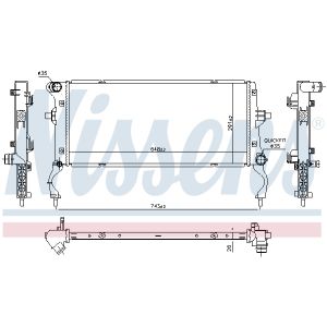 Kühler, Motorkühlung NISSENS 606739