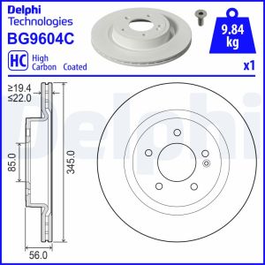 Bremsscheibe DELPHI BG9604C